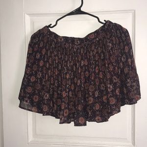 floral high waisted skirt